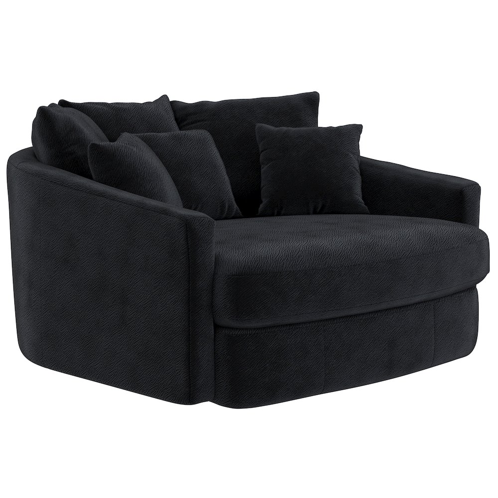 Matty Cuddle Chaise in Black Color. Picture 1