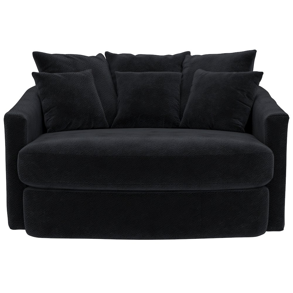 Matty Cuddle Chaise in Black Color. Picture 4