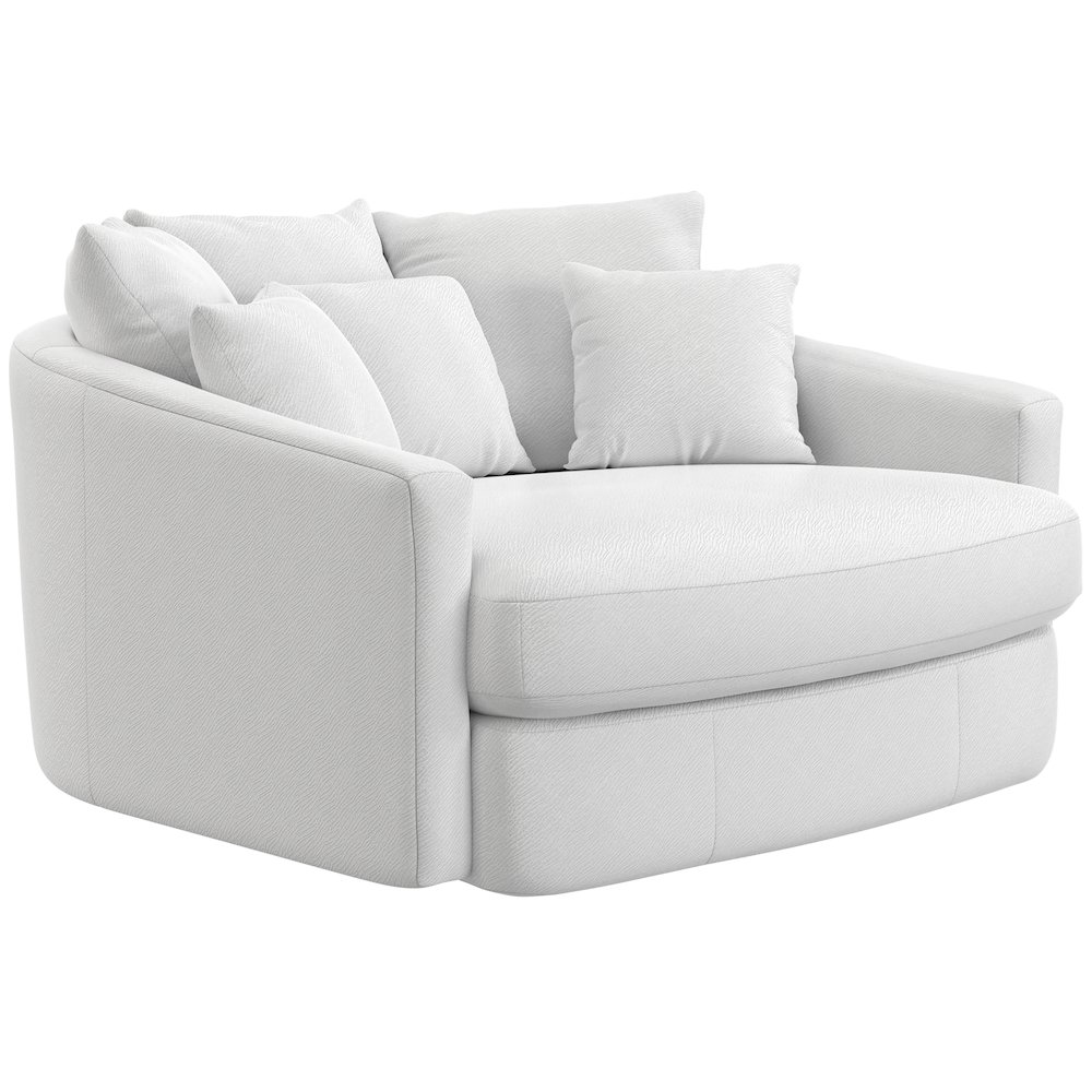 Matty Cuddle Chaise in White Color. Picture 1