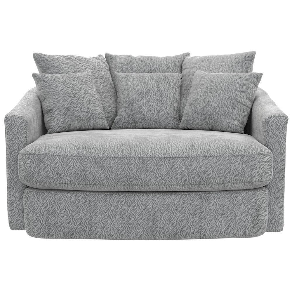 Matty Cuddle Chaise in Grey Color. Picture 4