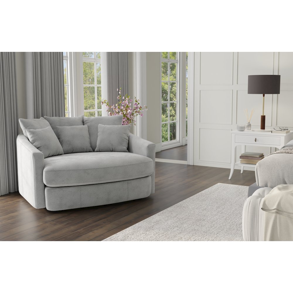 Matty Cuddle Chaise in Grey Color. Picture 9