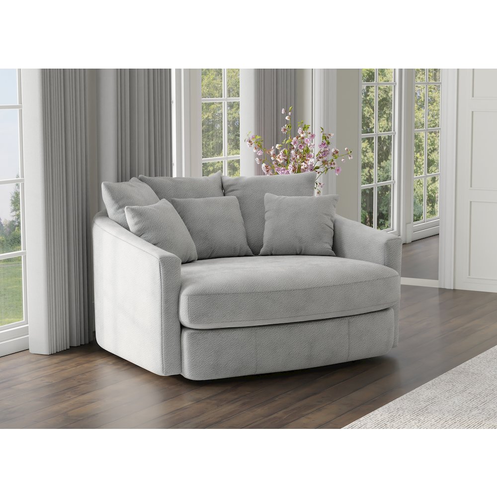 Matty Cuddle Chaise in Grey Color. Picture 11
