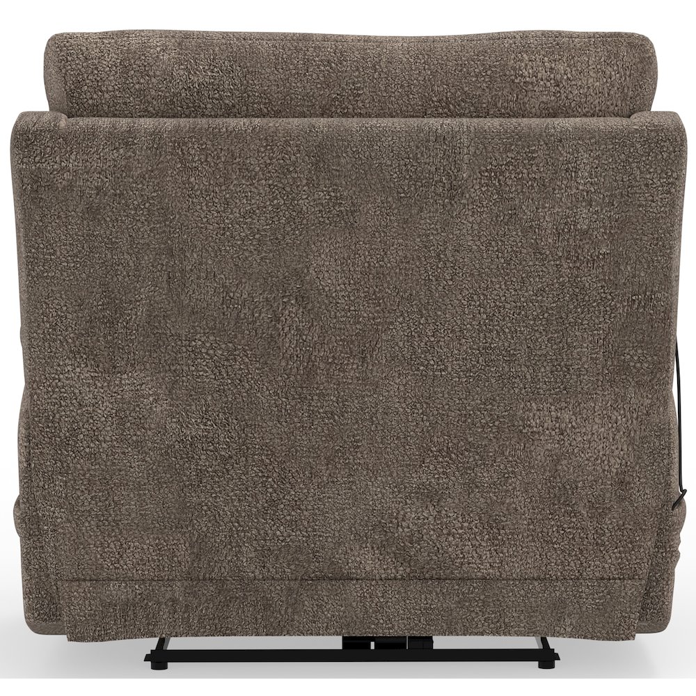 Gravity Power Recliner w Power Adjustable Headrest & Lumbar in Mushroom color. Picture 5
