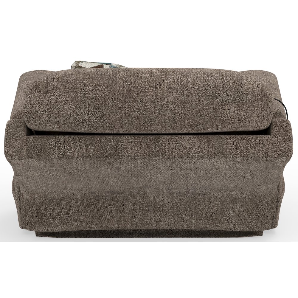 Gravity Power Recliner w Power Adjustable Headrest & Lumbar in Mushroom color. Picture 6