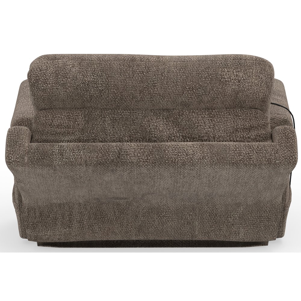 Gravity Power Recliner w Power Adjustable Headrest & Lumbar in Mushroom color. Picture 7