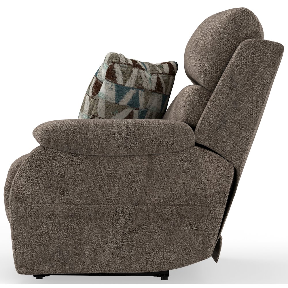 Gravity Power Recliner w Power Adjustable Headrest & Lumbar in Mushroom color. Picture 16