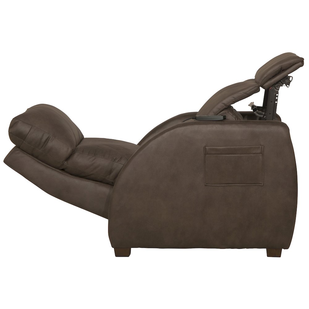 Relaxer Power Lay Flat Recliner with Power Adjustable Headrest and Lumbar. Picture 8