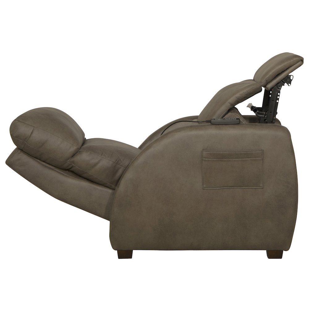 Relaxer Power Lay Flat Recliner with Power Adjustable Headrest and Lumbar. Picture 8