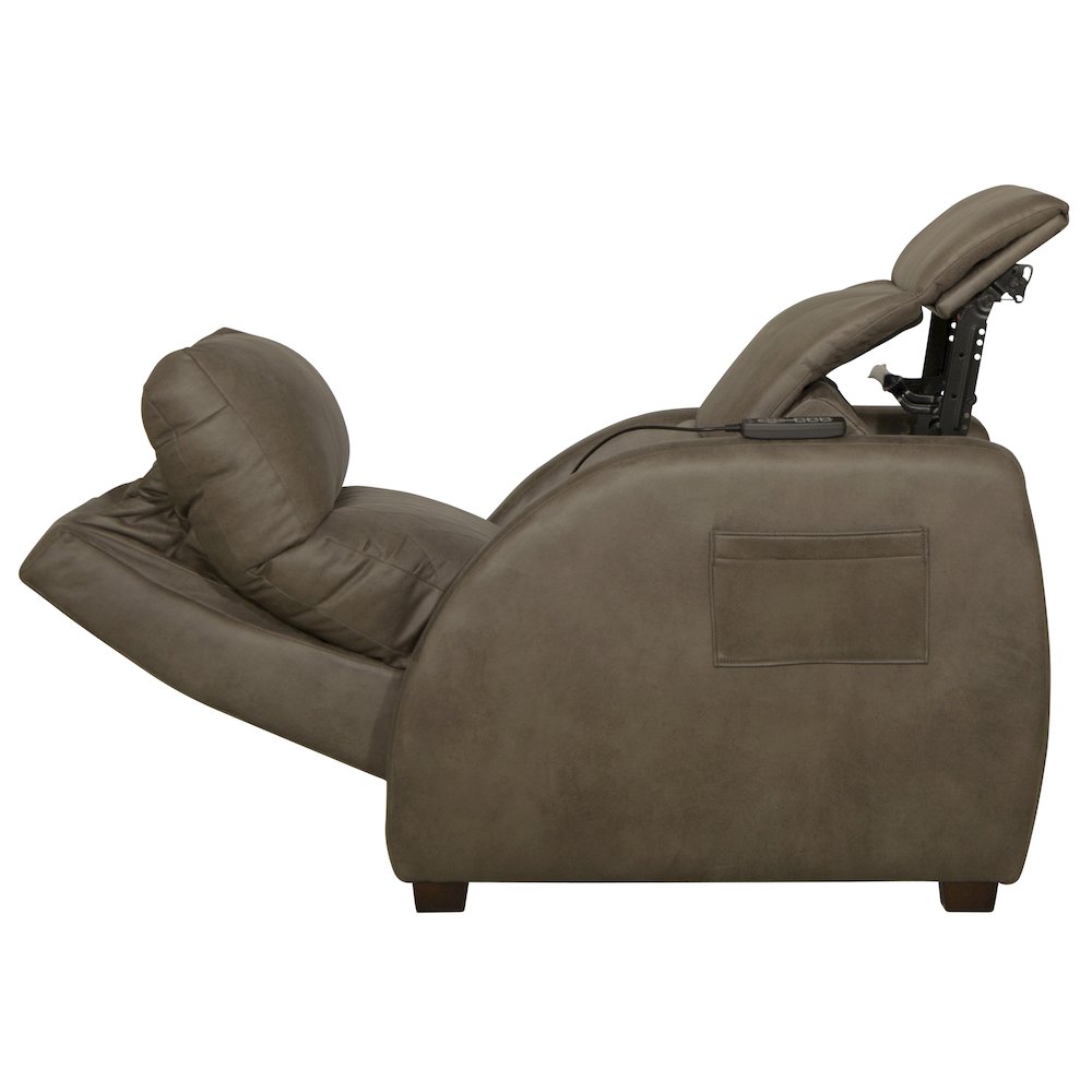 Relaxer Power Lay Flat Recliner with Power Adjustable Headrest and Lumbar. Picture 9