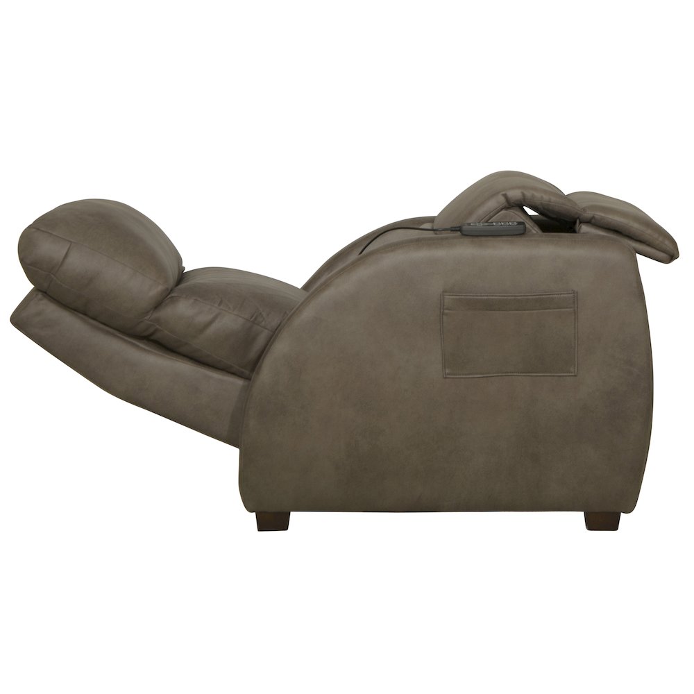 Relaxer Power Lay Flat Recliner with Power Adjustable Headrest and Lumbar. Picture 11