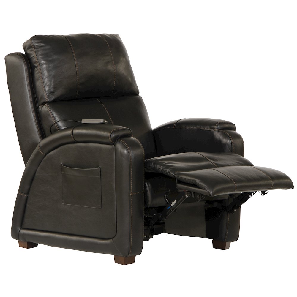Reliever Leather Power Lay Flat Recliner with Power Adjustable Headrest. Picture 2
