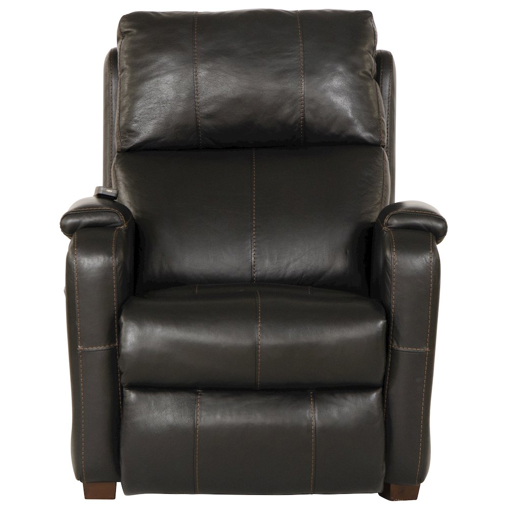Reliever Leather Power Lay Flat Recliner with Power Adjustable Headrest. Picture 4