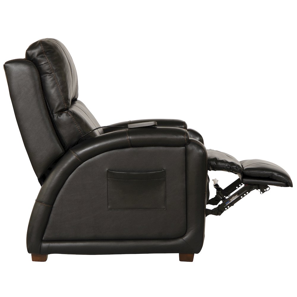 Reliever Leather Power Lay Flat Recliner with Power Adjustable Headrest. Picture 6
