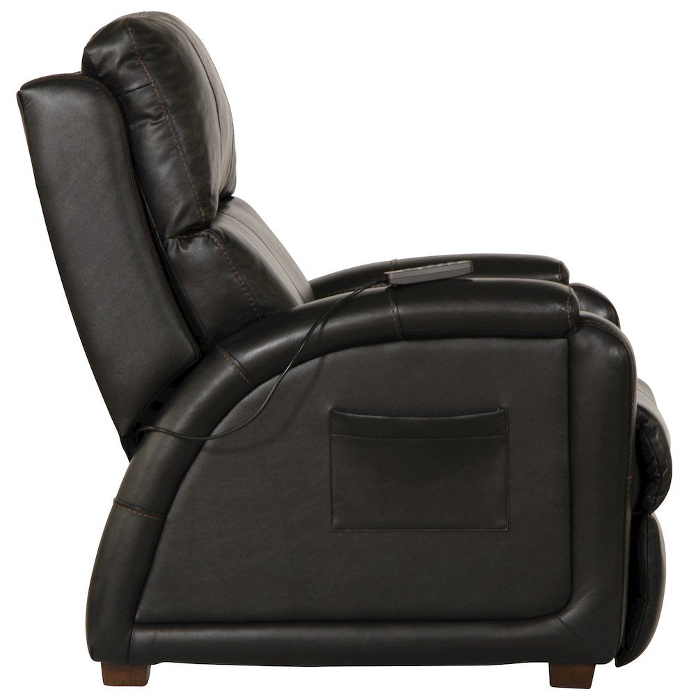 Reliever Leather Power Lay Flat Recliner with Power Adjustable Headrest. Picture 5