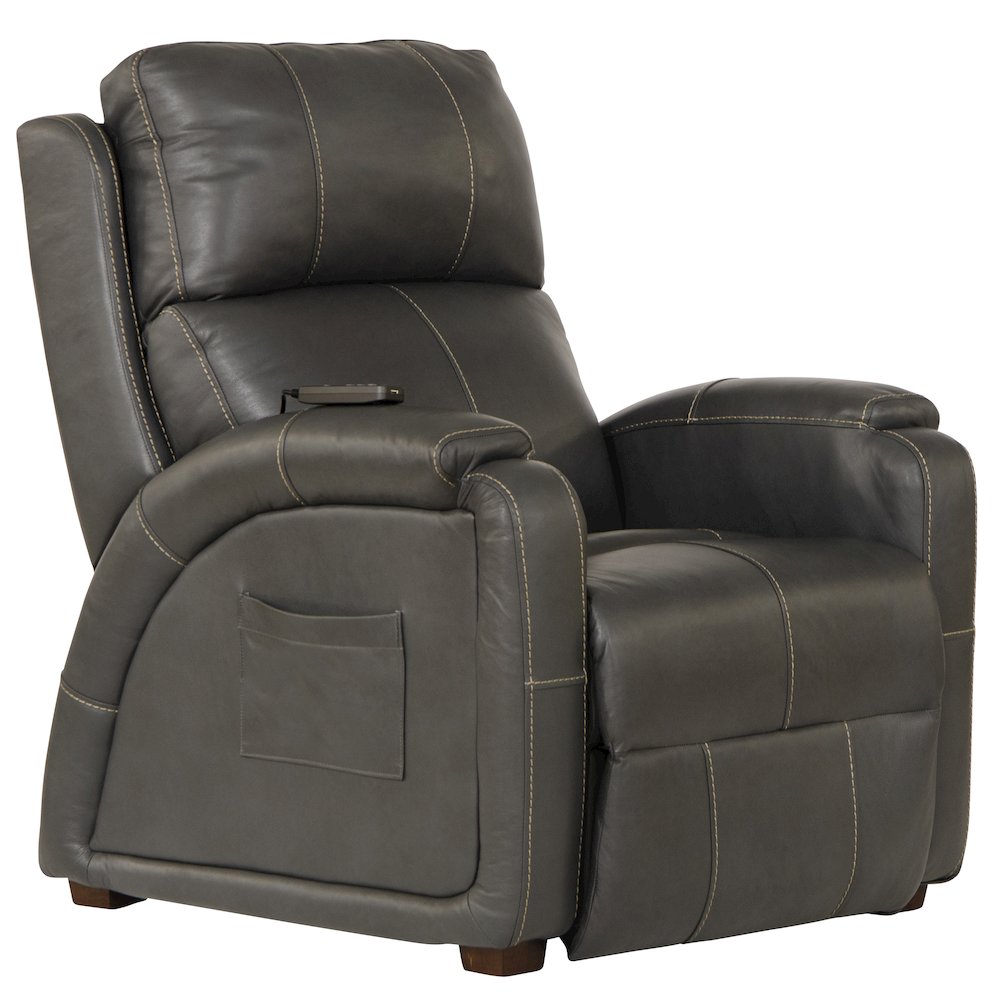 Reliever Leather Power Recliner with Power Adjustable Headrest. Picture 1
