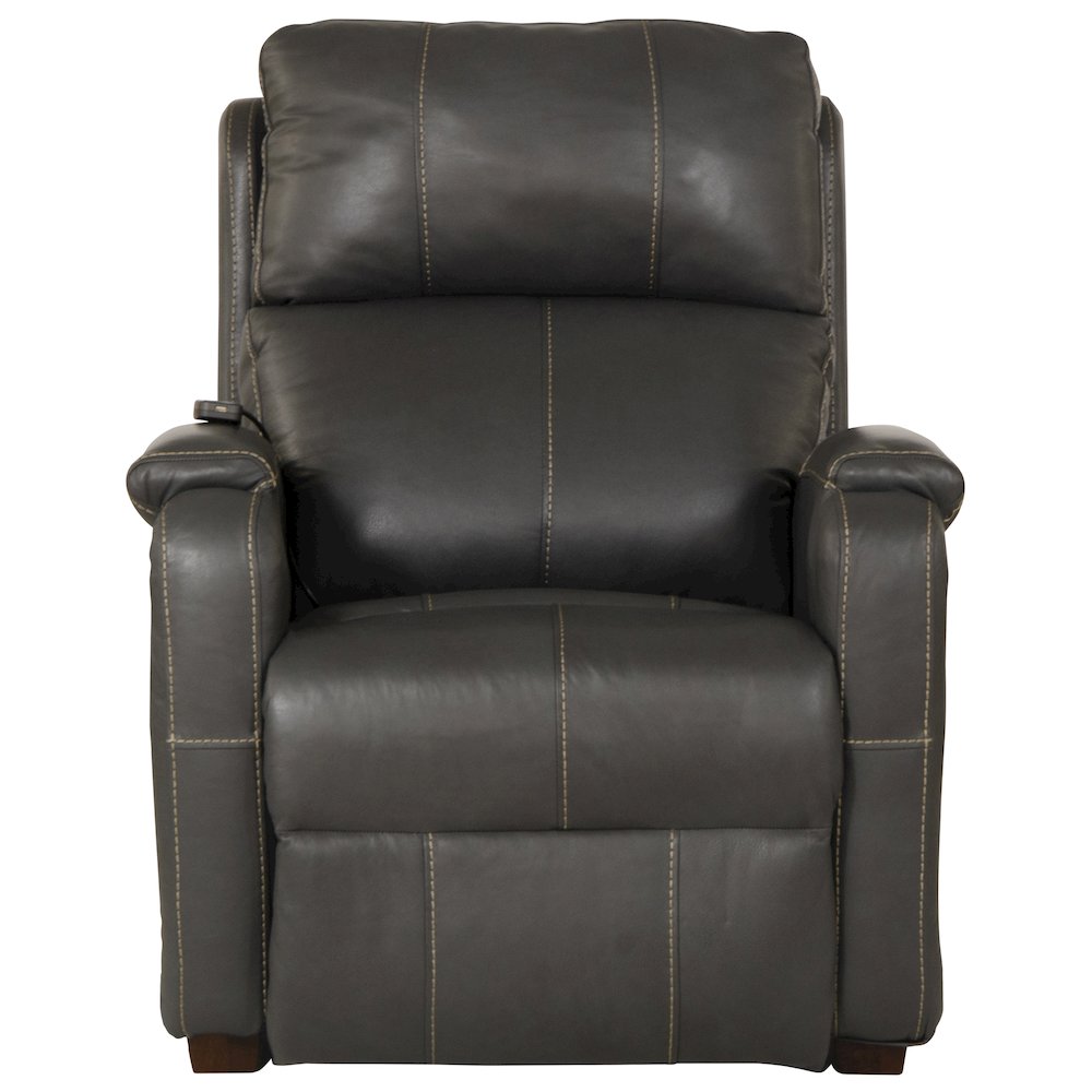 Reliever Leather Power Recliner with Power Adjustable Headrest. Picture 3