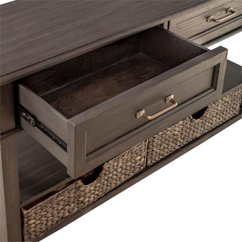 Mill Creek 2 Drawer Sofa Table in Peppercorn. Picture 6