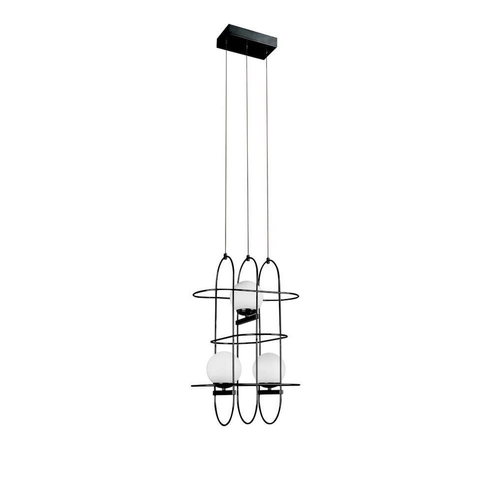 Integrated LED Height Adjustable Chandelier Wire Frame Pendant Light. Picture 6