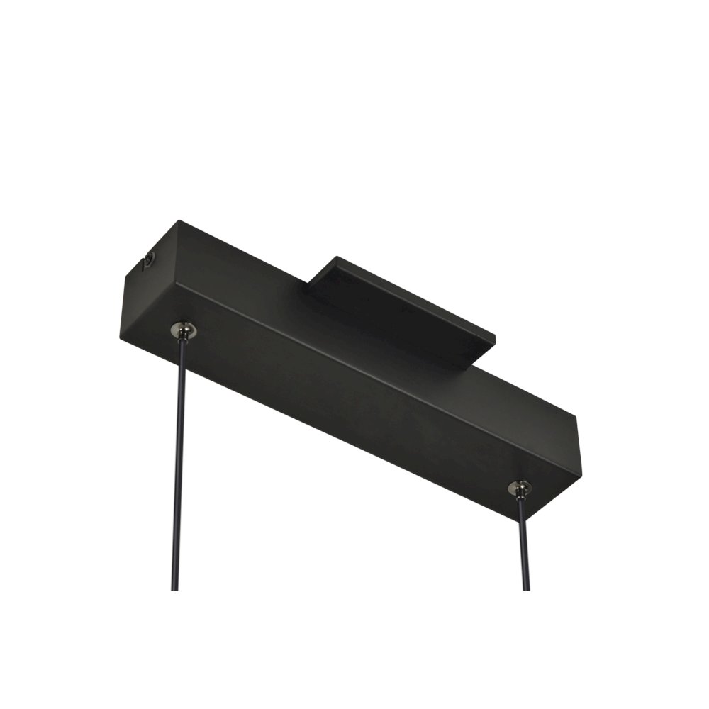 3-Light Height Adjustable Pendant Lighting Integrated LED Black Chandelier. Picture 10