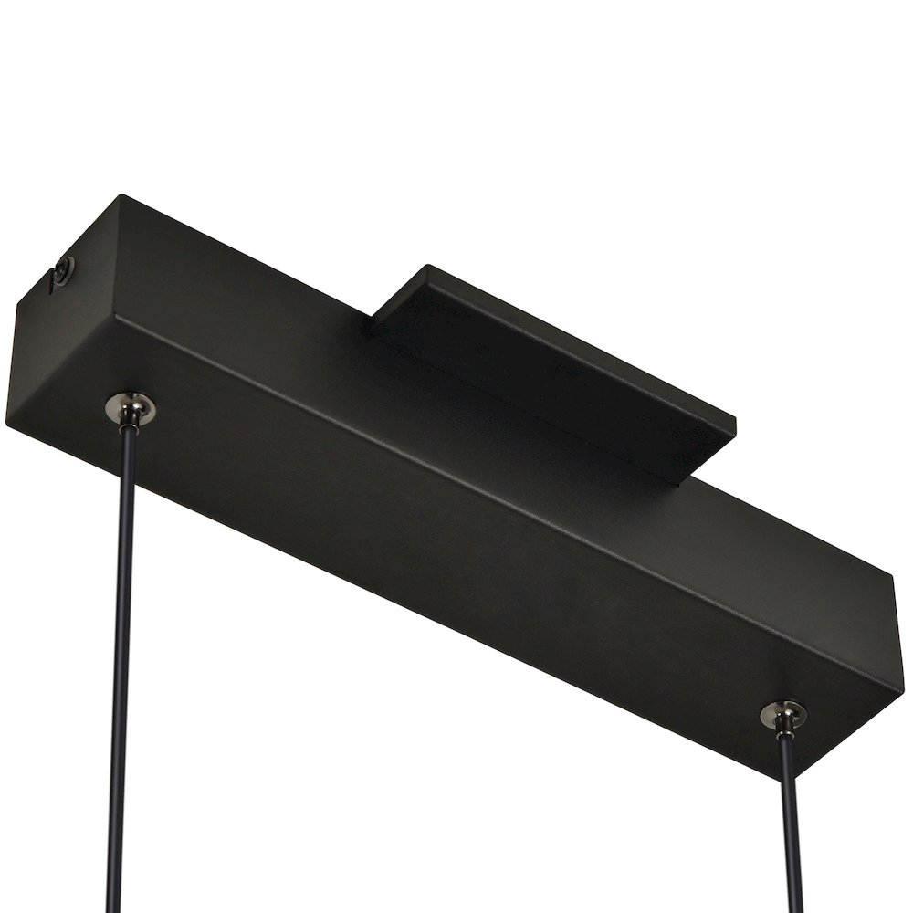 3-Light Height Adjustable Pendant Lighting Integrated LED Black Chandelier. Picture 20