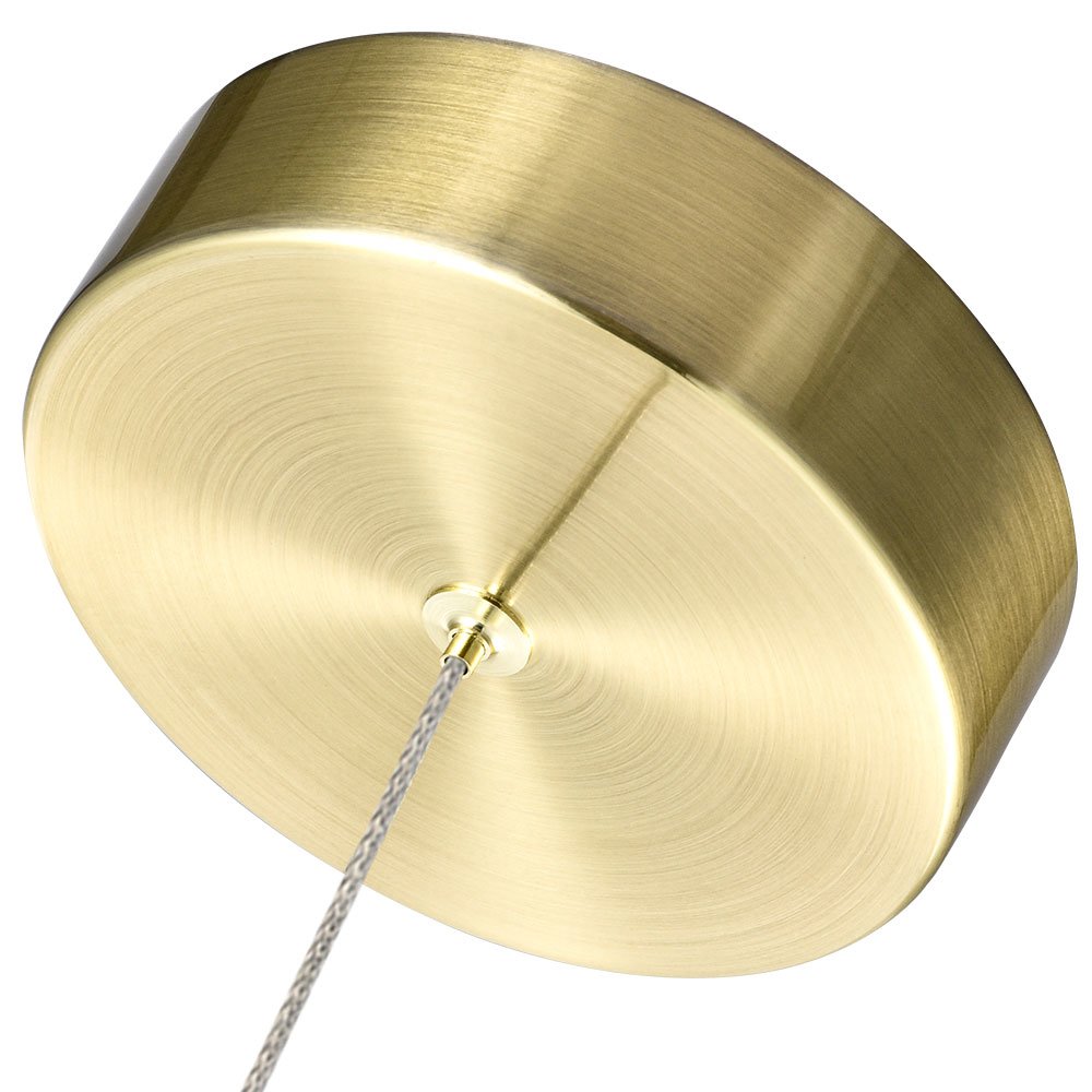 Integrated LED Height Adjustable Pendant Light with Globe Shade, Brass. Picture 11