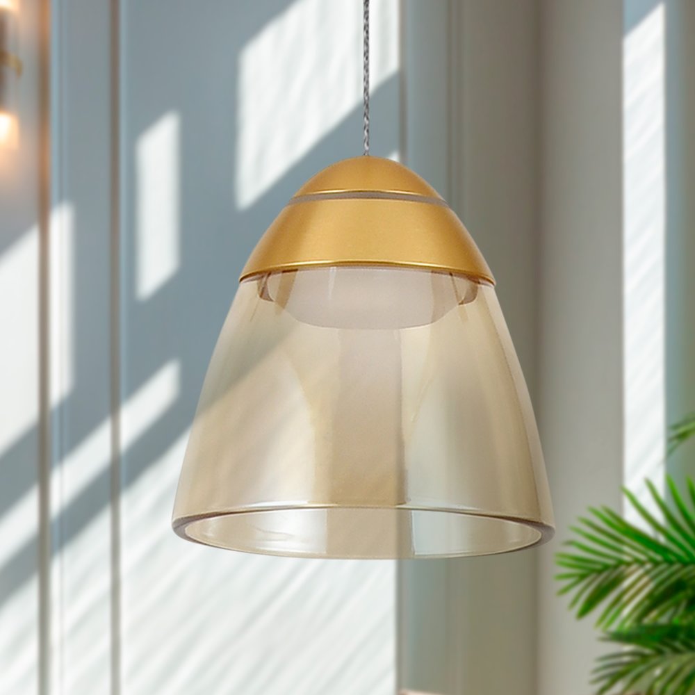 1-Light Integrated LED Black Height Adjustable Pendant Lighting. Picture 12
