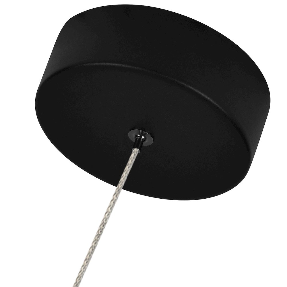 1-Light Integrated LED Black Height Adjustable Pendant Lighting. Picture 19