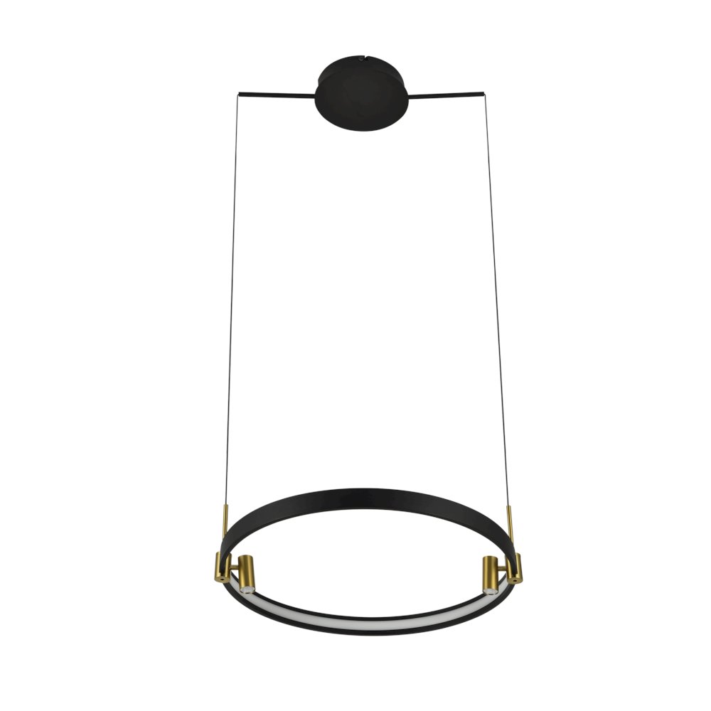 100-277V Pendant Light Height Adjustable Integrated LED Black Chandelier. Picture 5
