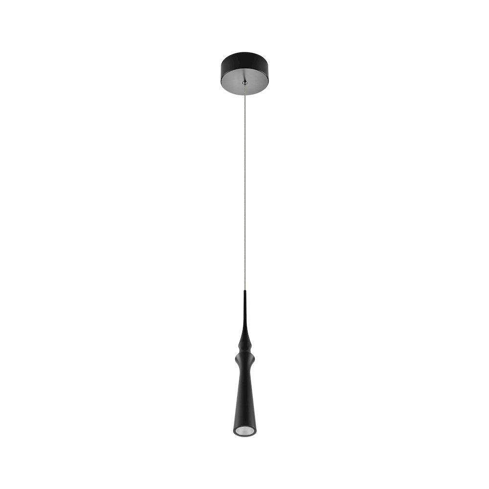 Integrated LED Height Adjustable Pendant Light in Black. Picture 8