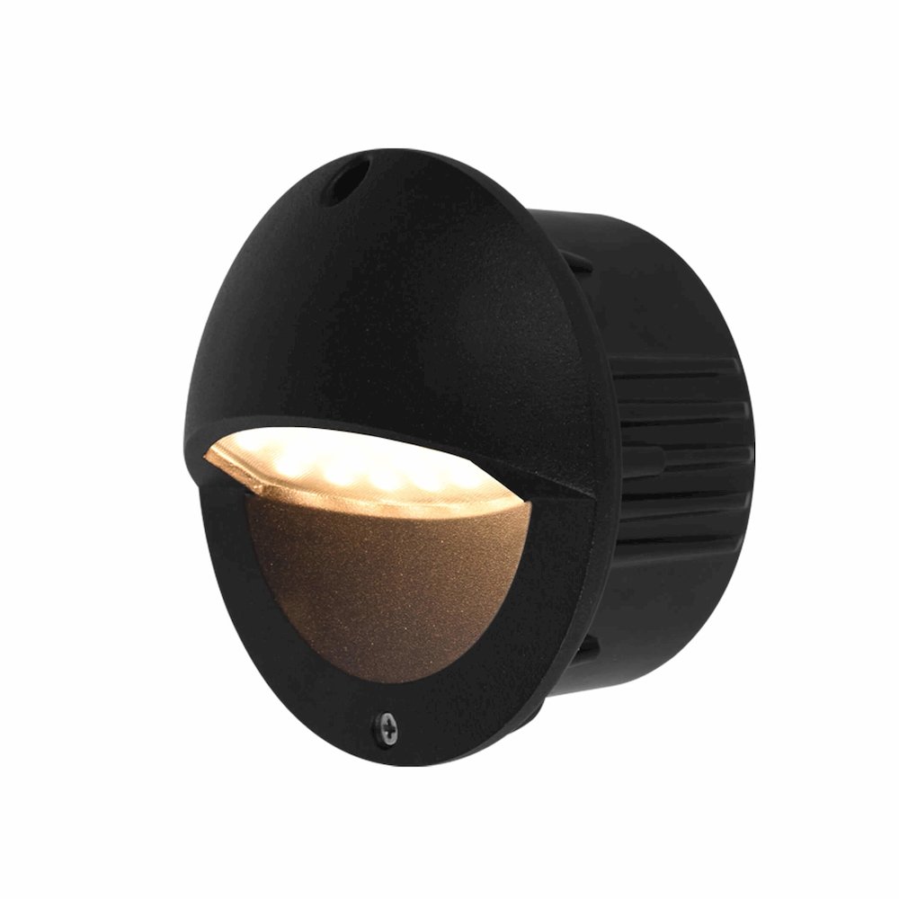 Low-Voltage 3-Watt Integrated LED Outdoor Steps Light in Matte Black. Picture 5