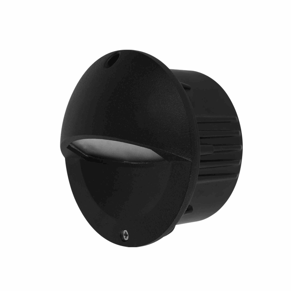 Low-Voltage 3-Watt Integrated LED Outdoor Steps Light in Matte Black. Picture 6