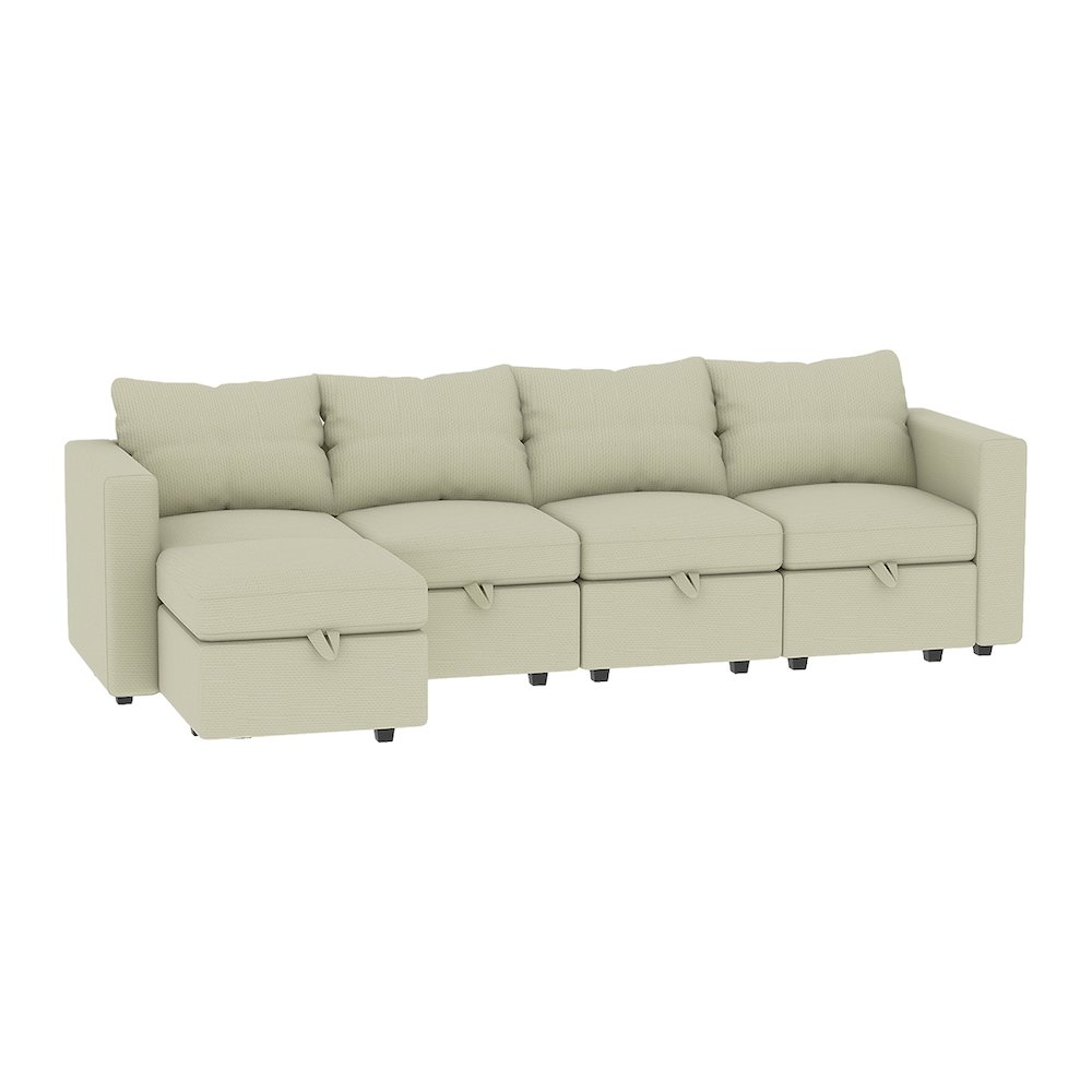 Living Room Modular Sofa Couch Sectionals with Ottoman. Picture 1