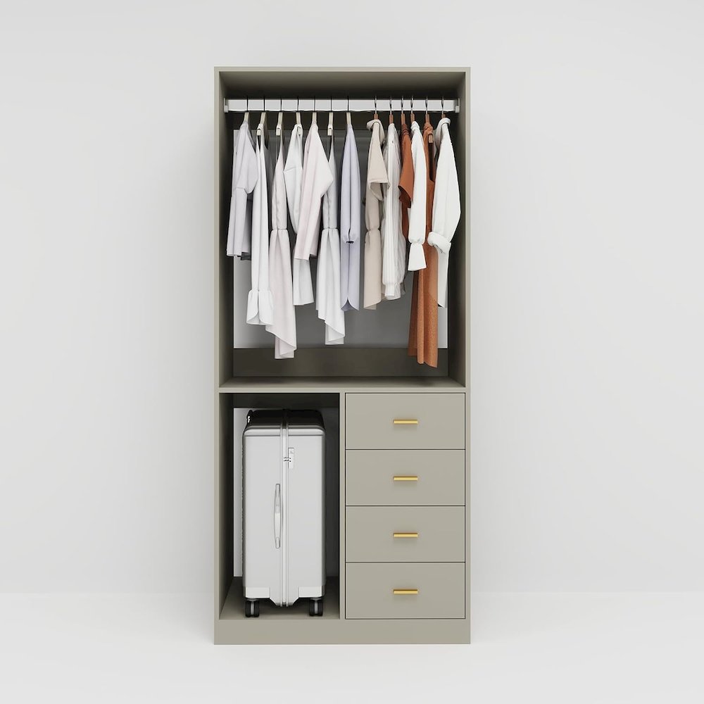 Grey Closet System: Walk-in Closet Organizer System. Picture 1