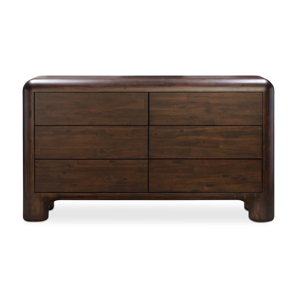 Rowan 6 Drawer Dresser Dark Brown. Picture 2