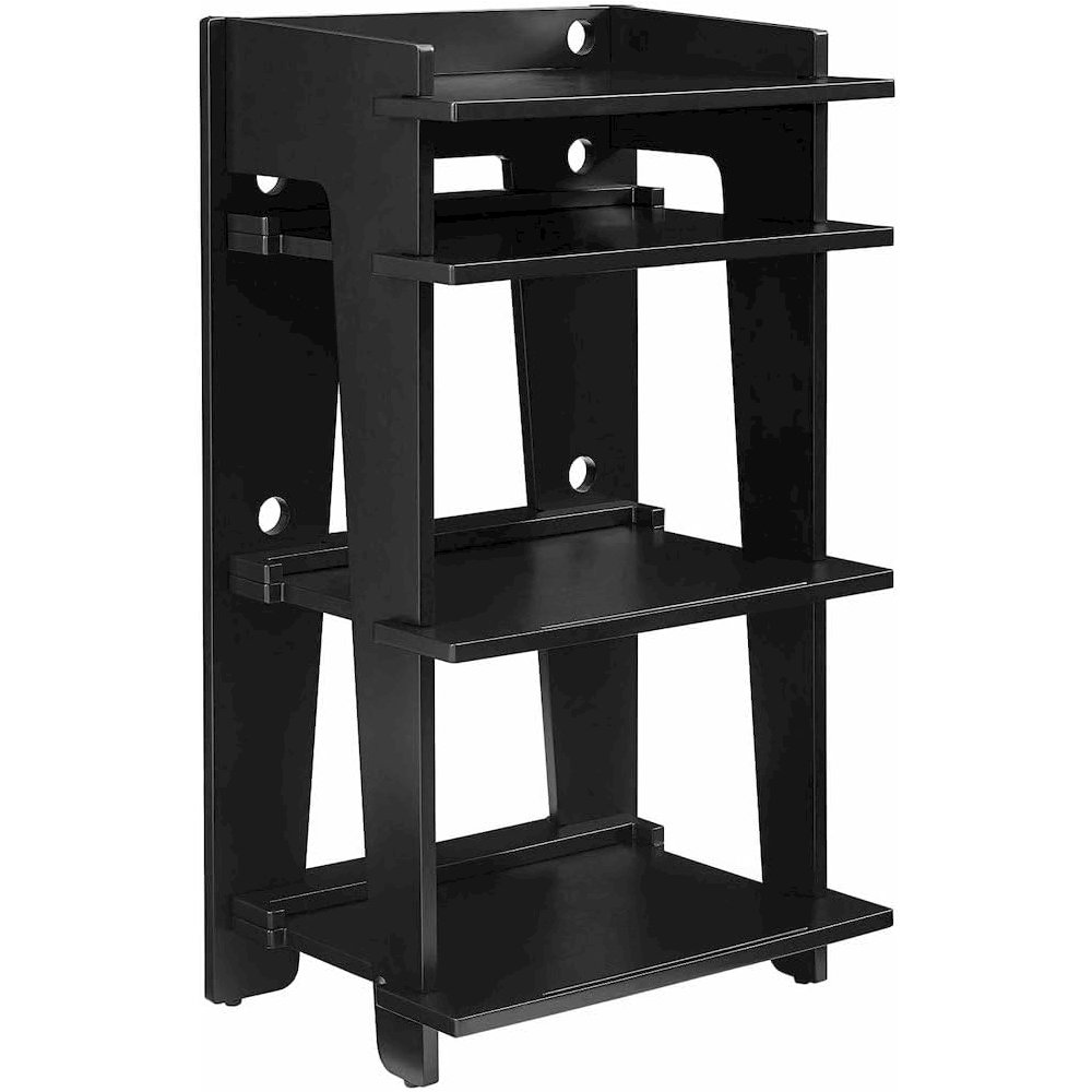 Black Turntable Stand with Anti-Tip Hardware and ISTA Certification. Picture 1
