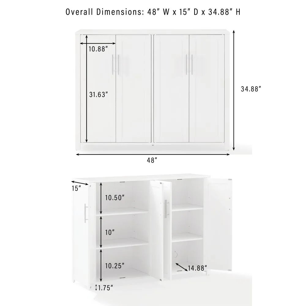 Savannah 3-Piece Kitchen Storage Pantry Set - Sideboard & 2 Wall Cabinets. Picture 3
