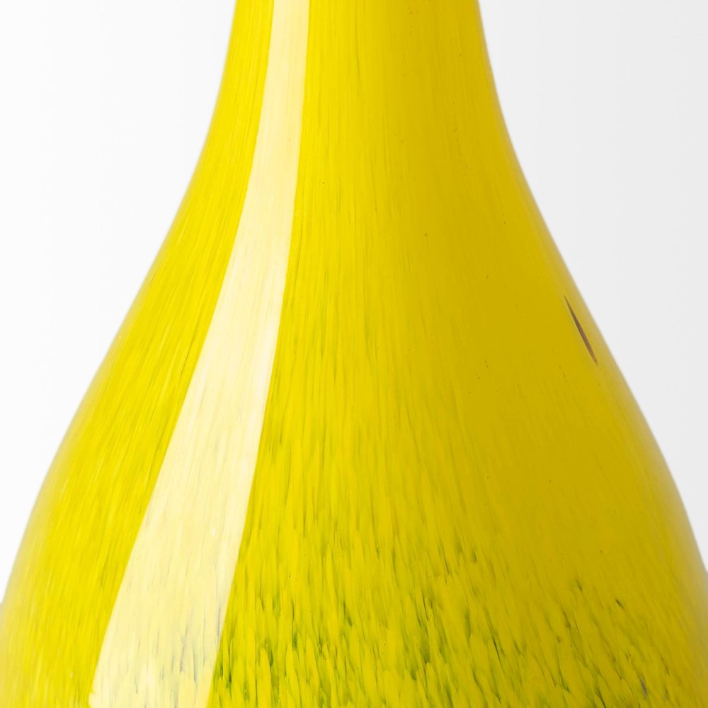 Jasse Large Yellow/Gray Ombre Glass Vase. Picture 5