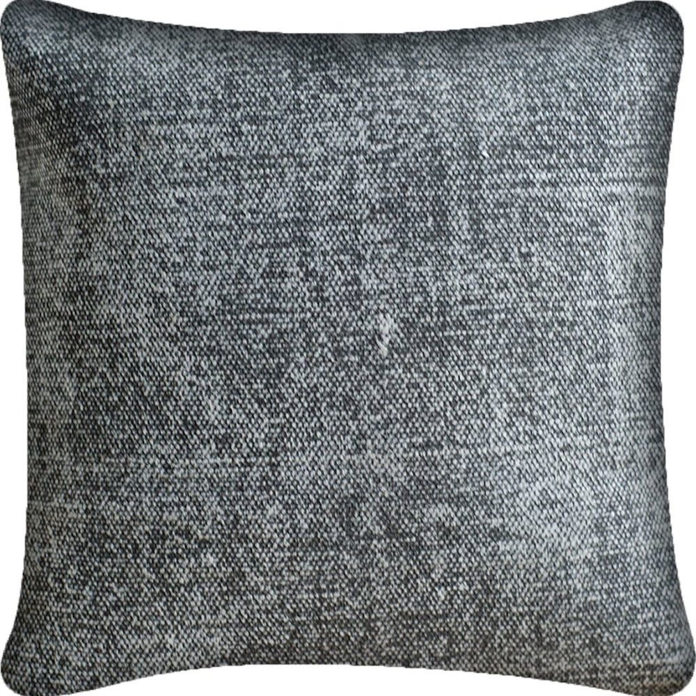 Laneus II 22 x 22 Dark Gray Speckled Decorative Pillow Cover. Picture 1