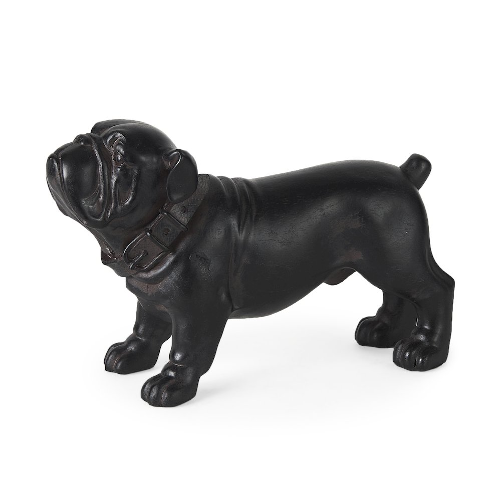 Hugo 5L x 13W Black Resin Bulldog. Picture 1