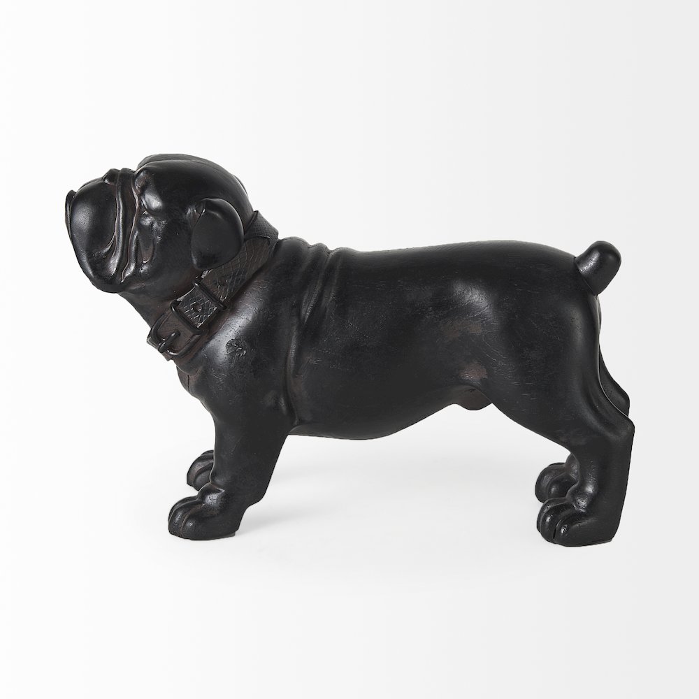 Hugo 5L x 13W Black Resin Bulldog. Picture 3