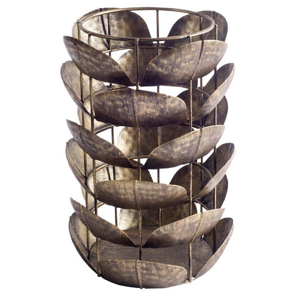 Henley I Small Bronze Metal Decorative Table Candle Holder. Picture 1