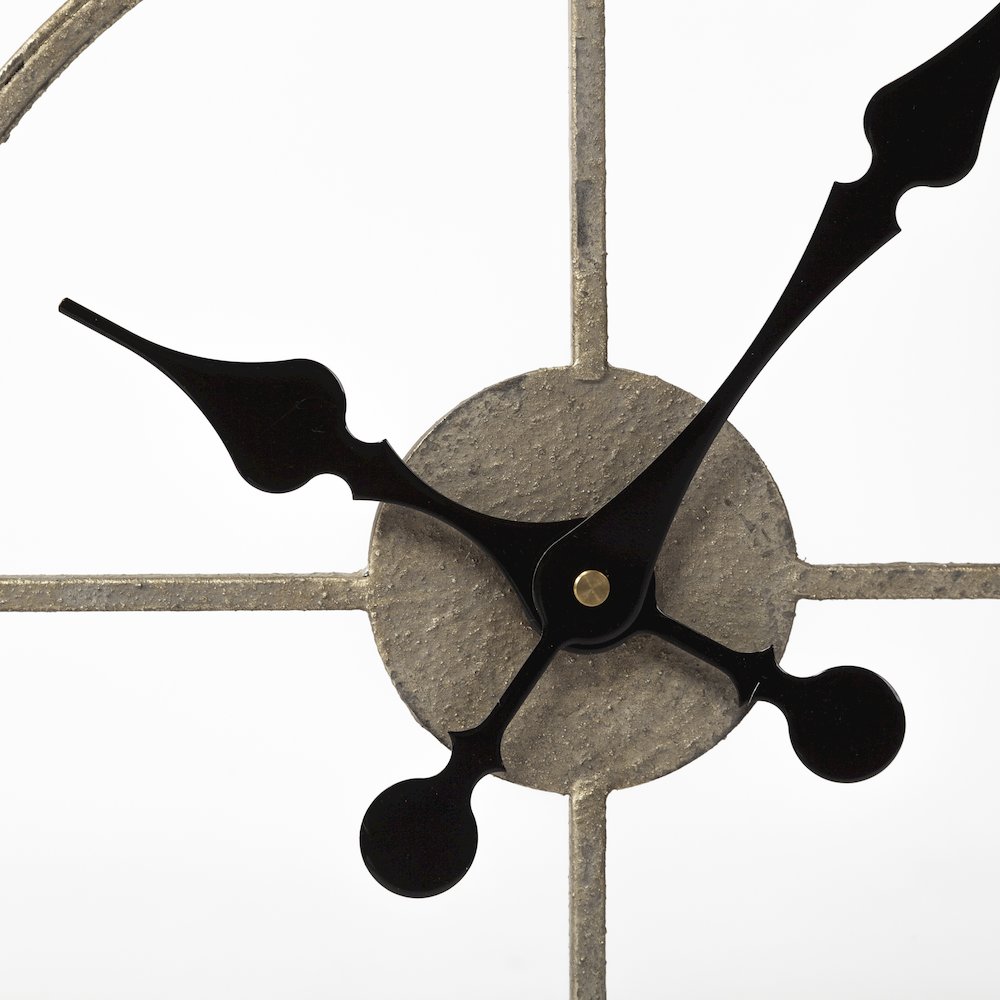 Mething Light Brown 19" Small Farmhouse Wall Clock. Picture 2