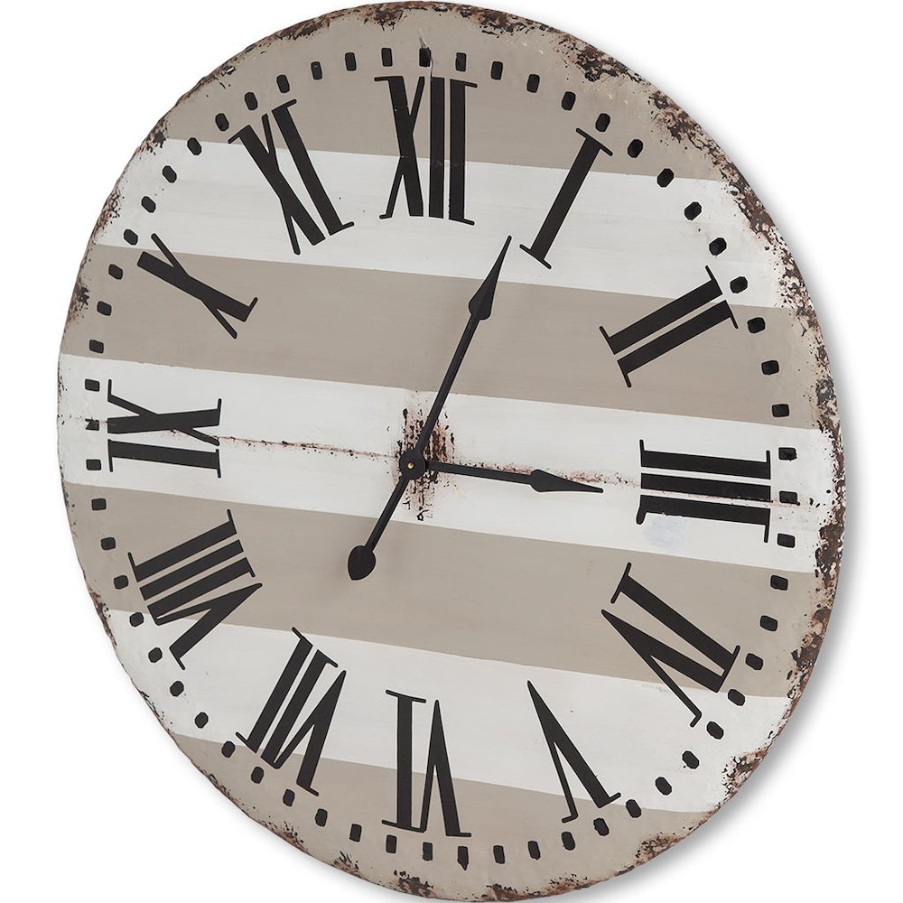 Belton 41.5" Round Oversize Farmhouse Wall Clock. Picture 1