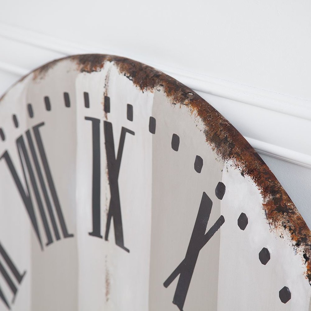 Belton 41.5" Round Oversize Farmhouse Wall Clock. Picture 2