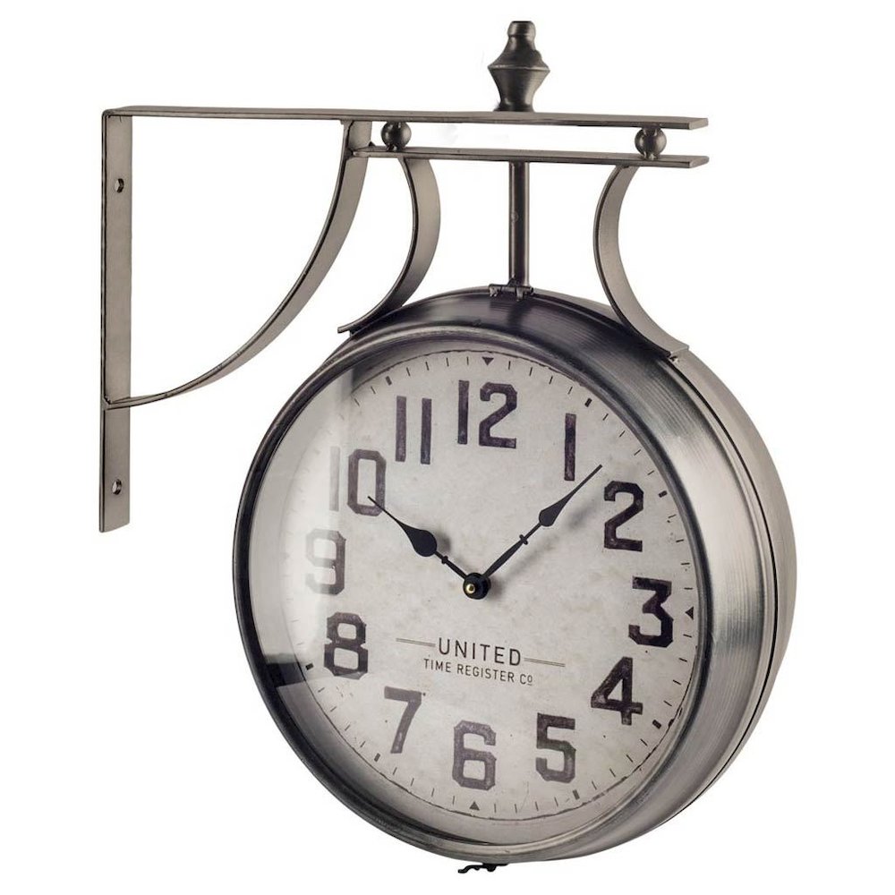 Lindsay 19" Round Large Industrial Wall Clock. Picture 1