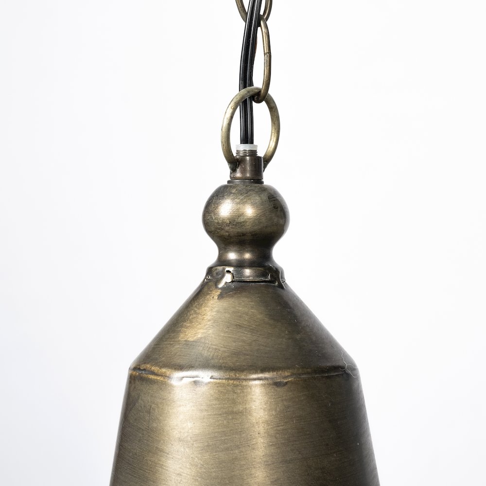 Tahla 14x 14.5 Gold Toned Metal Cage Pendant Light. Picture 3