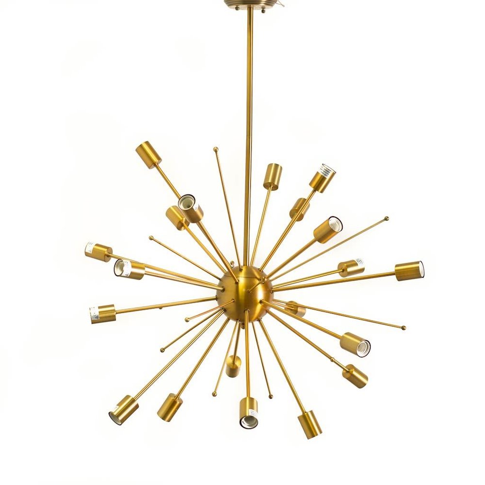 Edisonna II (38"D) Gold Sputnik Twenty Bulb Chandelier. Picture 1