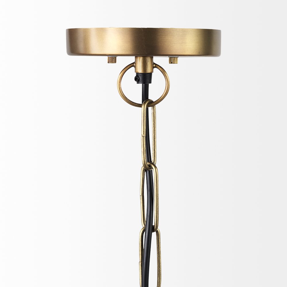 Leighton I 15x20 Gold Toned Metal Spherical Pendant Light. Picture 2