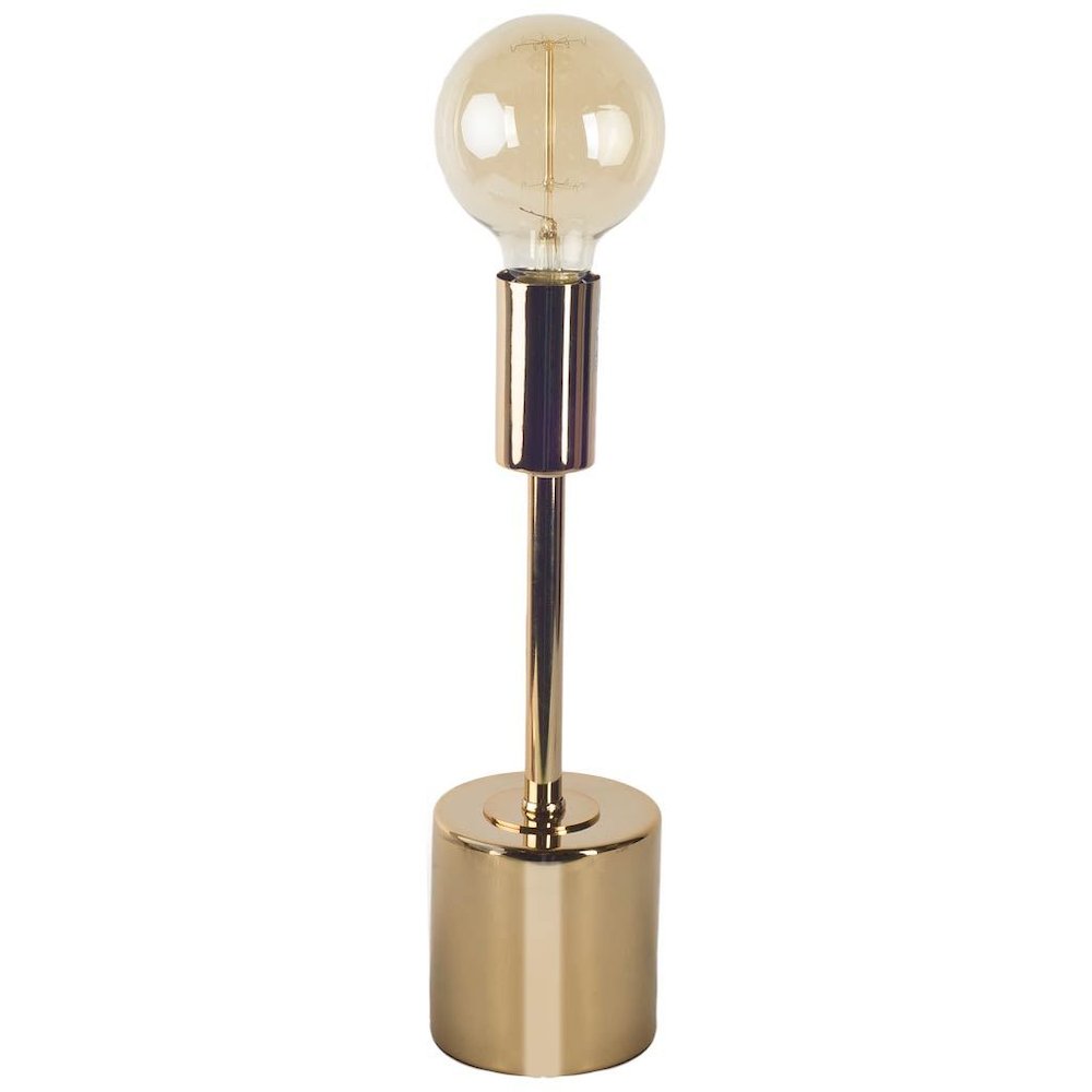 Mooney I (17.5"H) Metallic-Gold Metal Shade-less Table Lamp. Picture 1