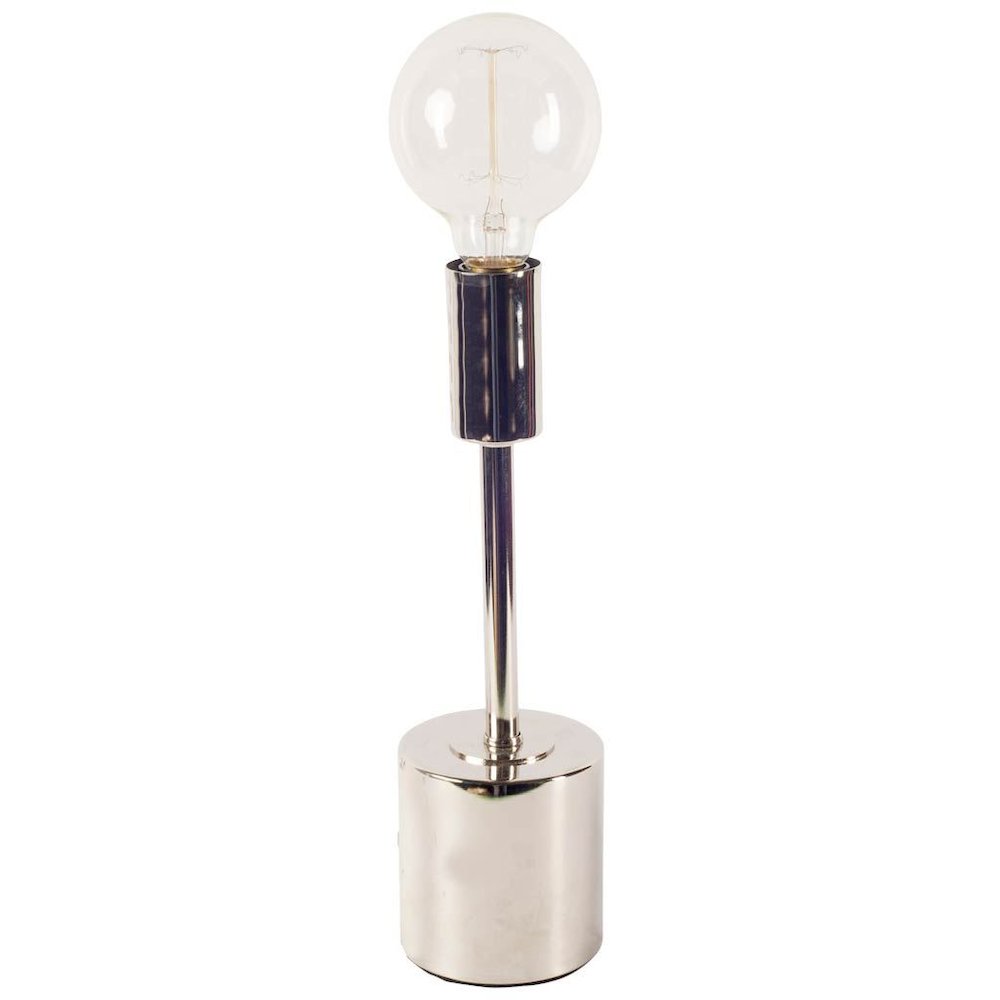 Mooney (17.5"H) Metallic-Silver Metal Shade-less Table Lamp. Picture 1